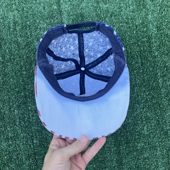 Vintage Coca-Cola Company American Flag AOP Snapback Hat Cap Patriotic USA 90s - Picture 9 of 10